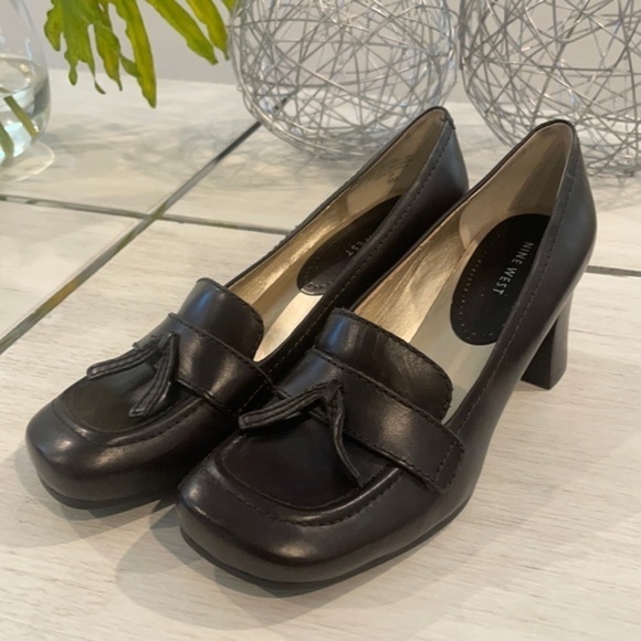 Vintage square toe chunky heel Nine - Picture 1 of 10